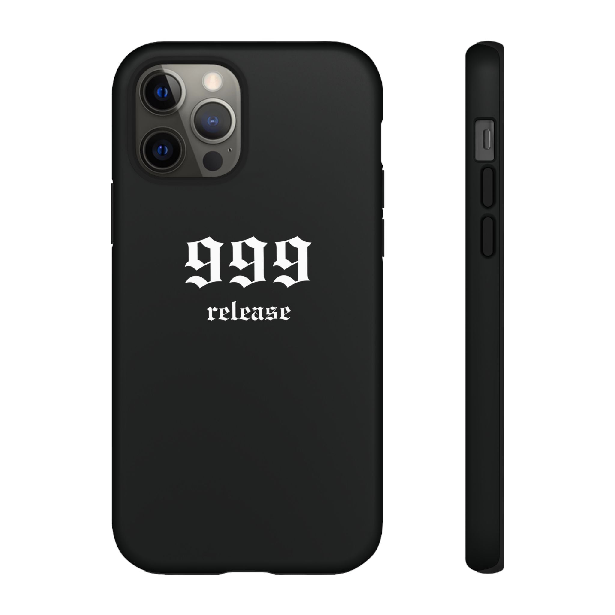 999 Release Tough Phone Case — Minimal Black Protective Cover