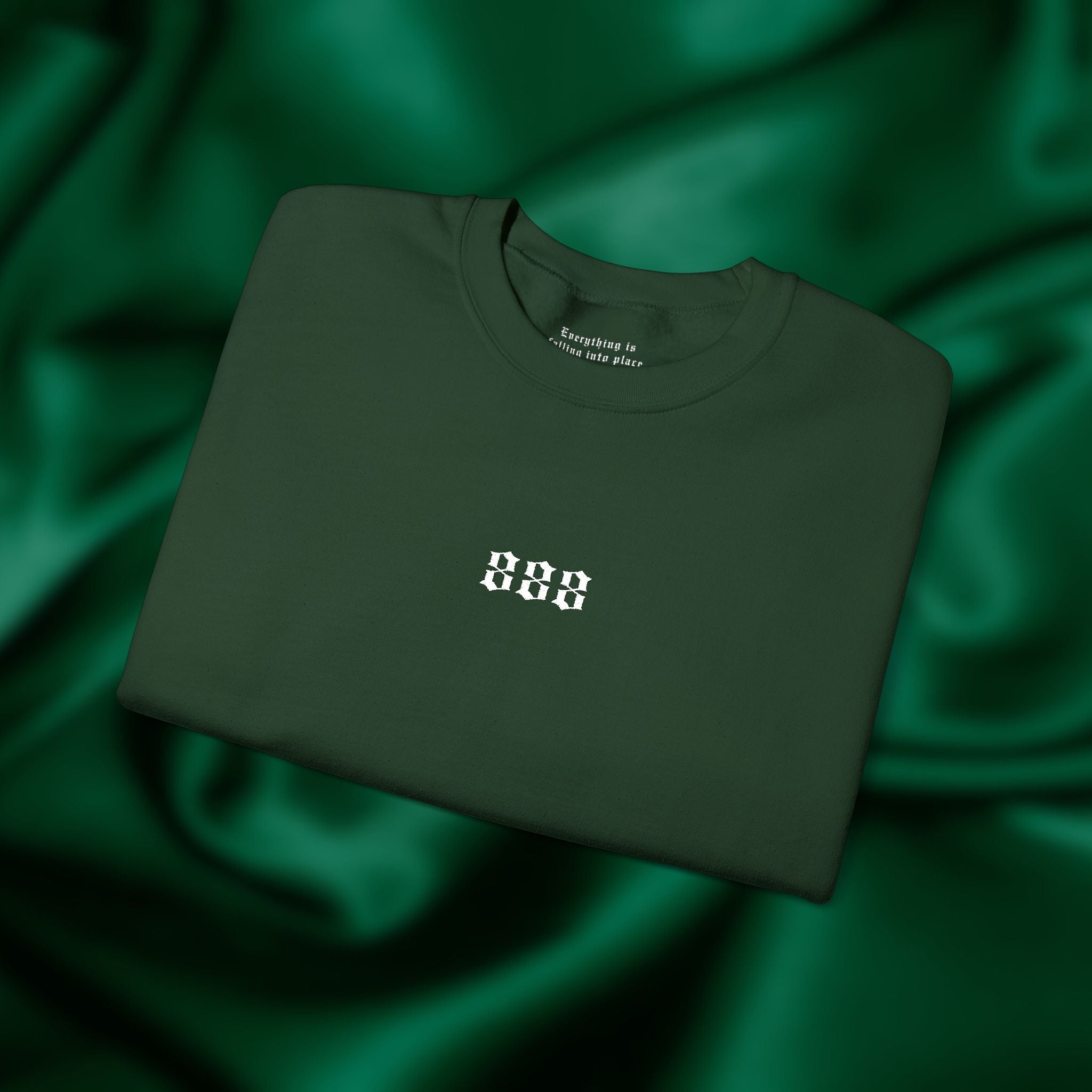 888 Balance Crewneck - Minimalist Embroidered Sweatshirt