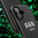 666 Reflect Tough Phone Case — Minimal Black Protective Cover