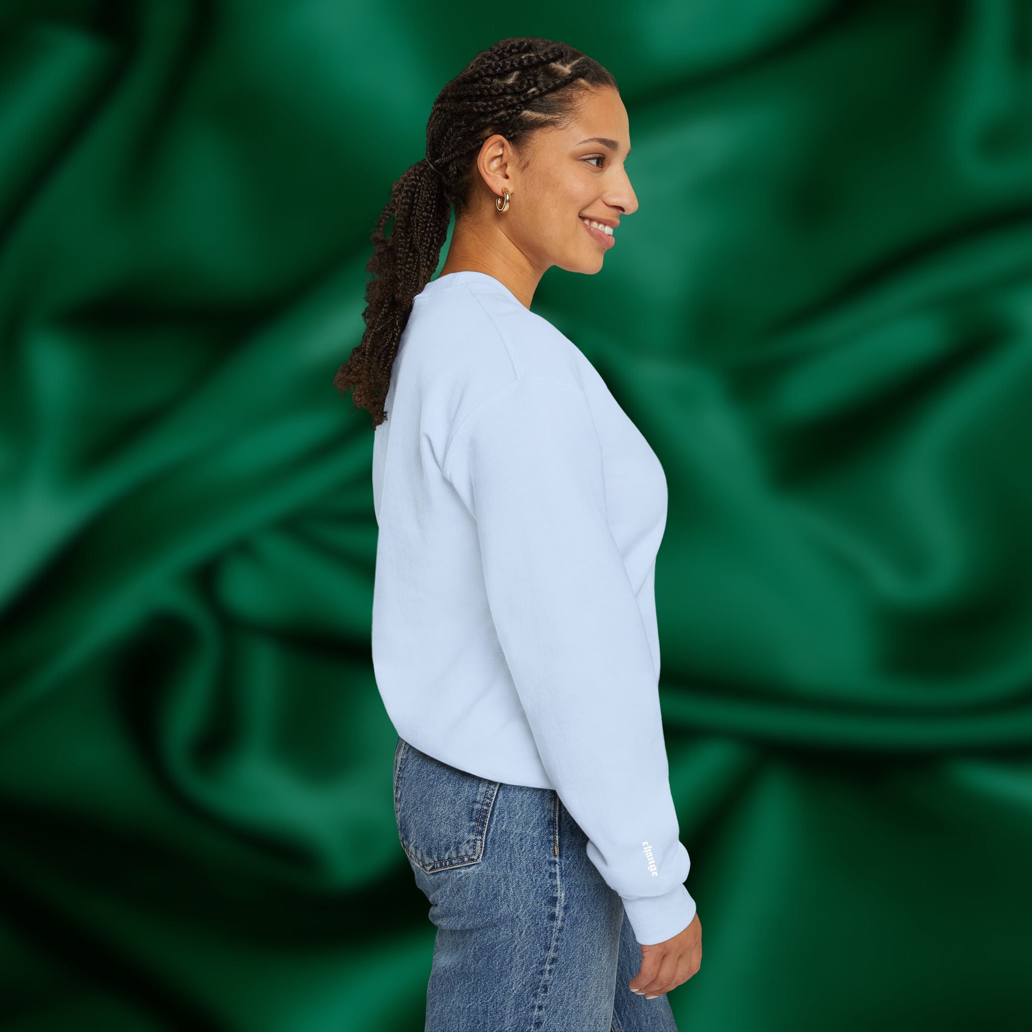 555 Change Crewneck - Minimalist Embroidered Sweatshirt