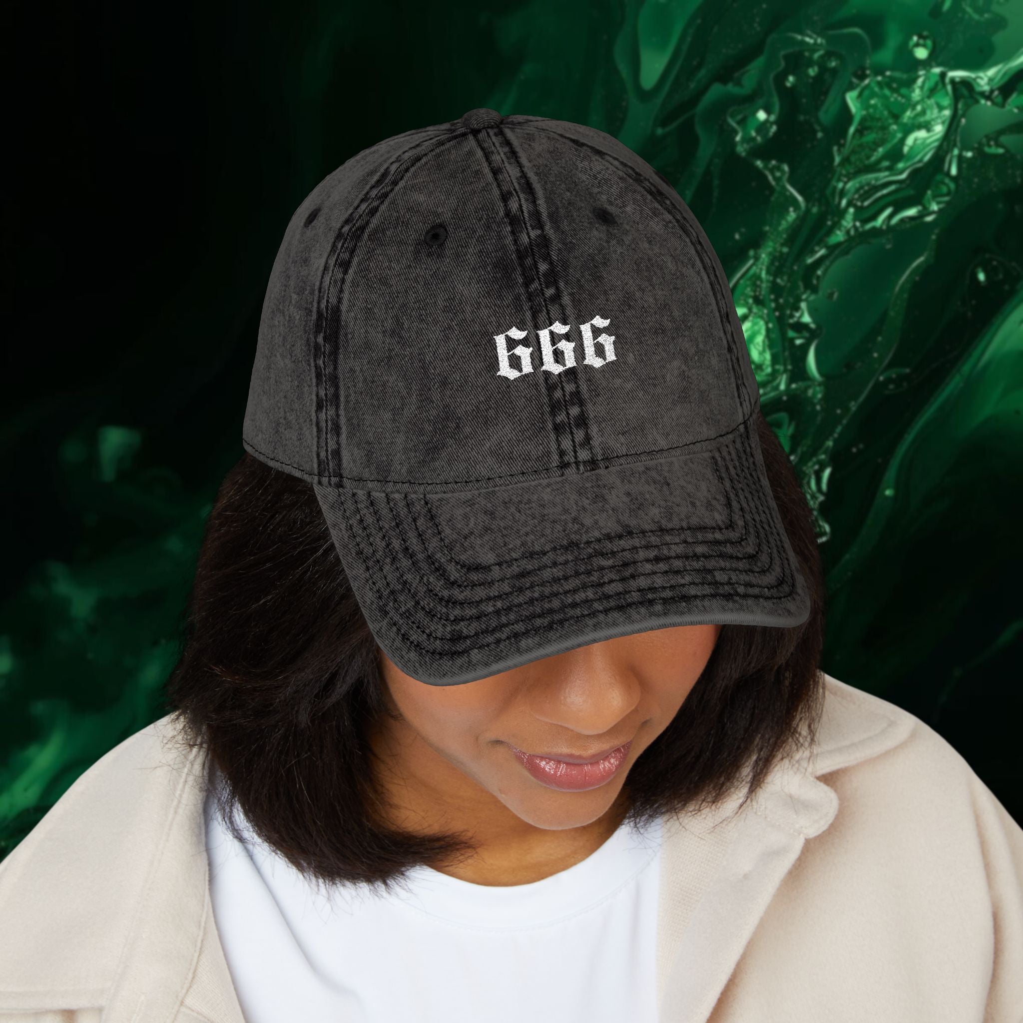 666 Reflect - Minimalist Embroidered Vintage Cap