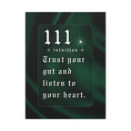 111 Intuition Canvas Print — "Trust Your Gut and Listen to Your Heart"