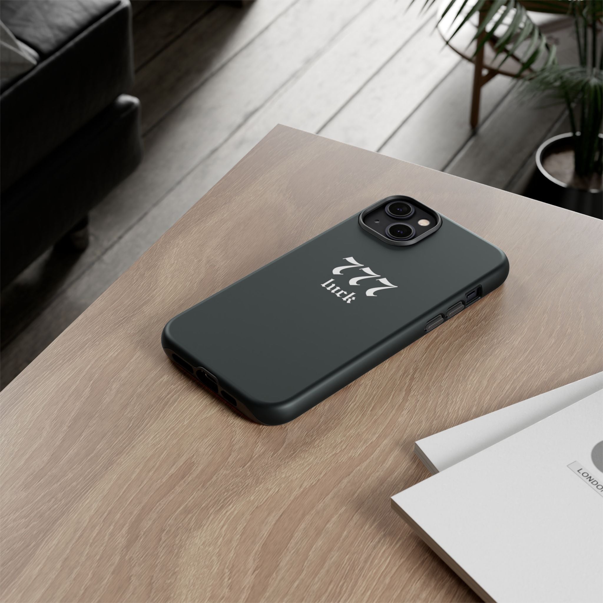 777 Luck Tough Phone Case — Minimal Black Protective Cover