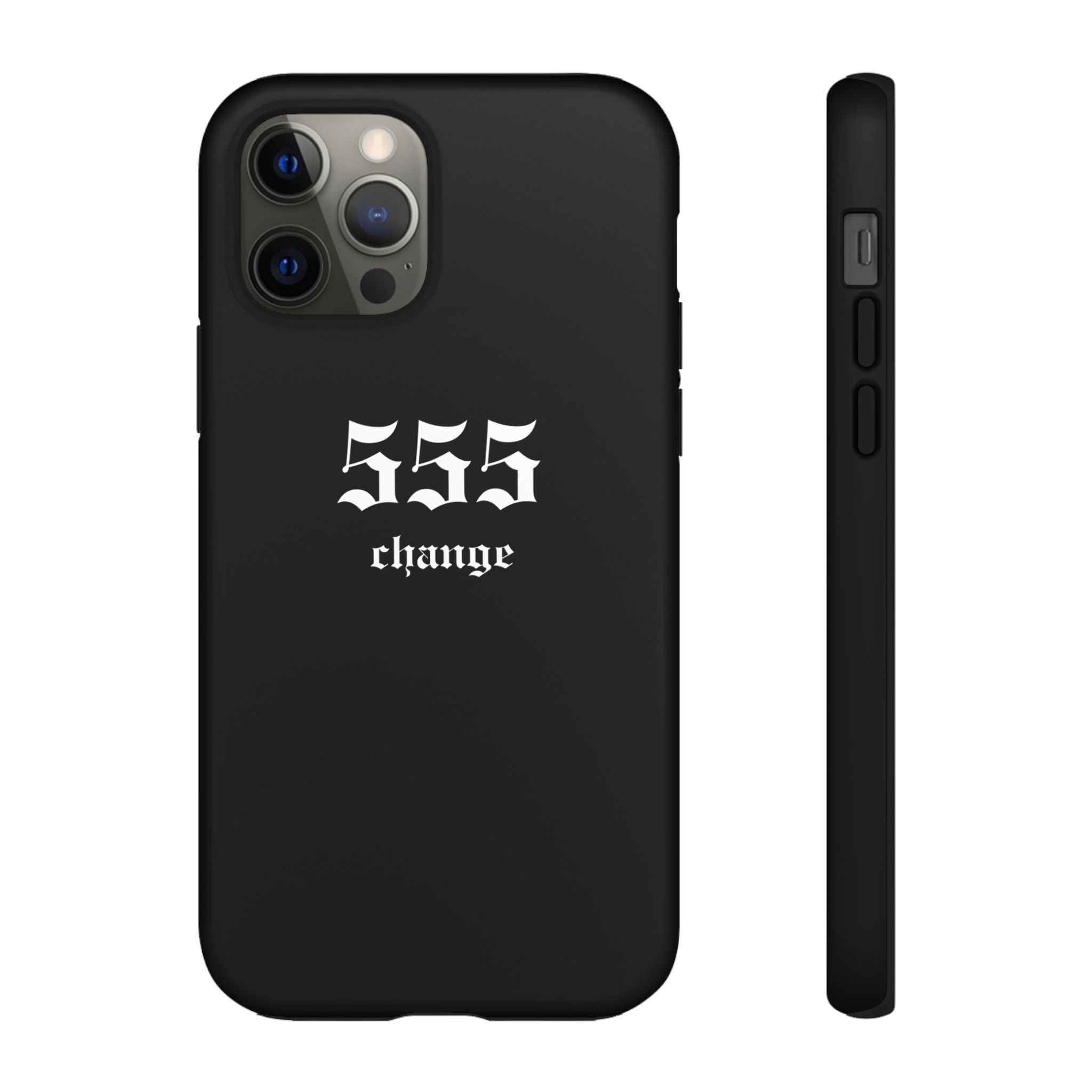 555 Change Tough Phone Case — Minimal Black Protective Cover