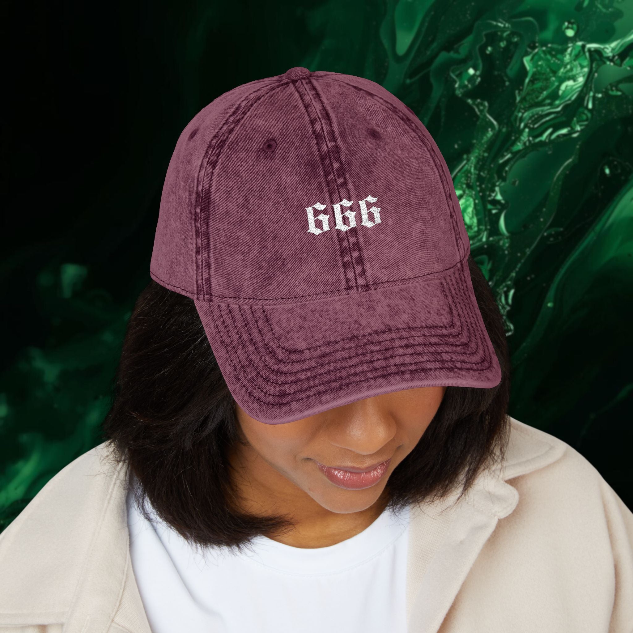 666 Reflect - Minimalist Embroidered Vintage Cap
