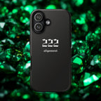 222 Alignment Tough Phone Case — Minimal Black Protective Cover
