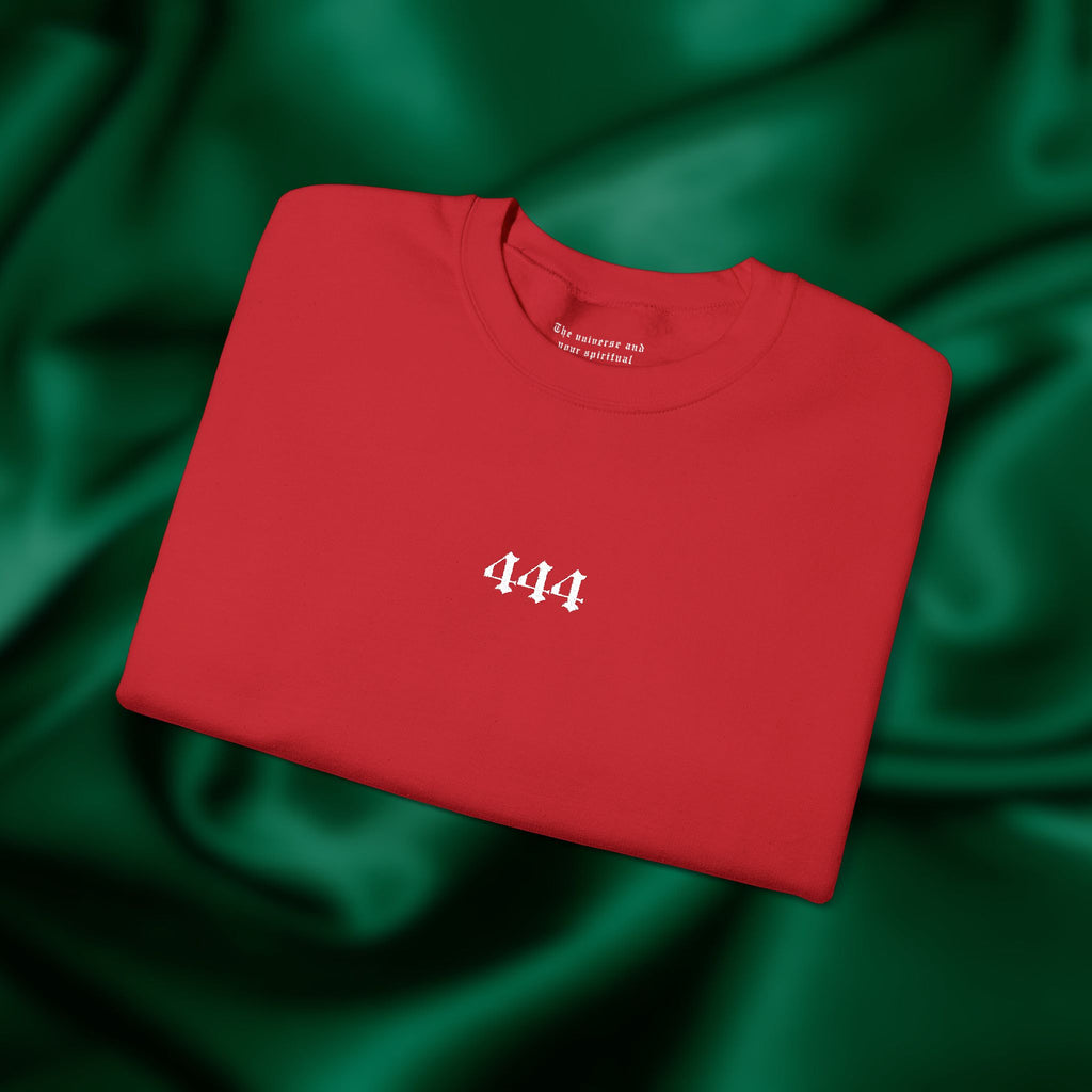 444 Protection Crewneck - Minimalist Embroidered Sweatshirt