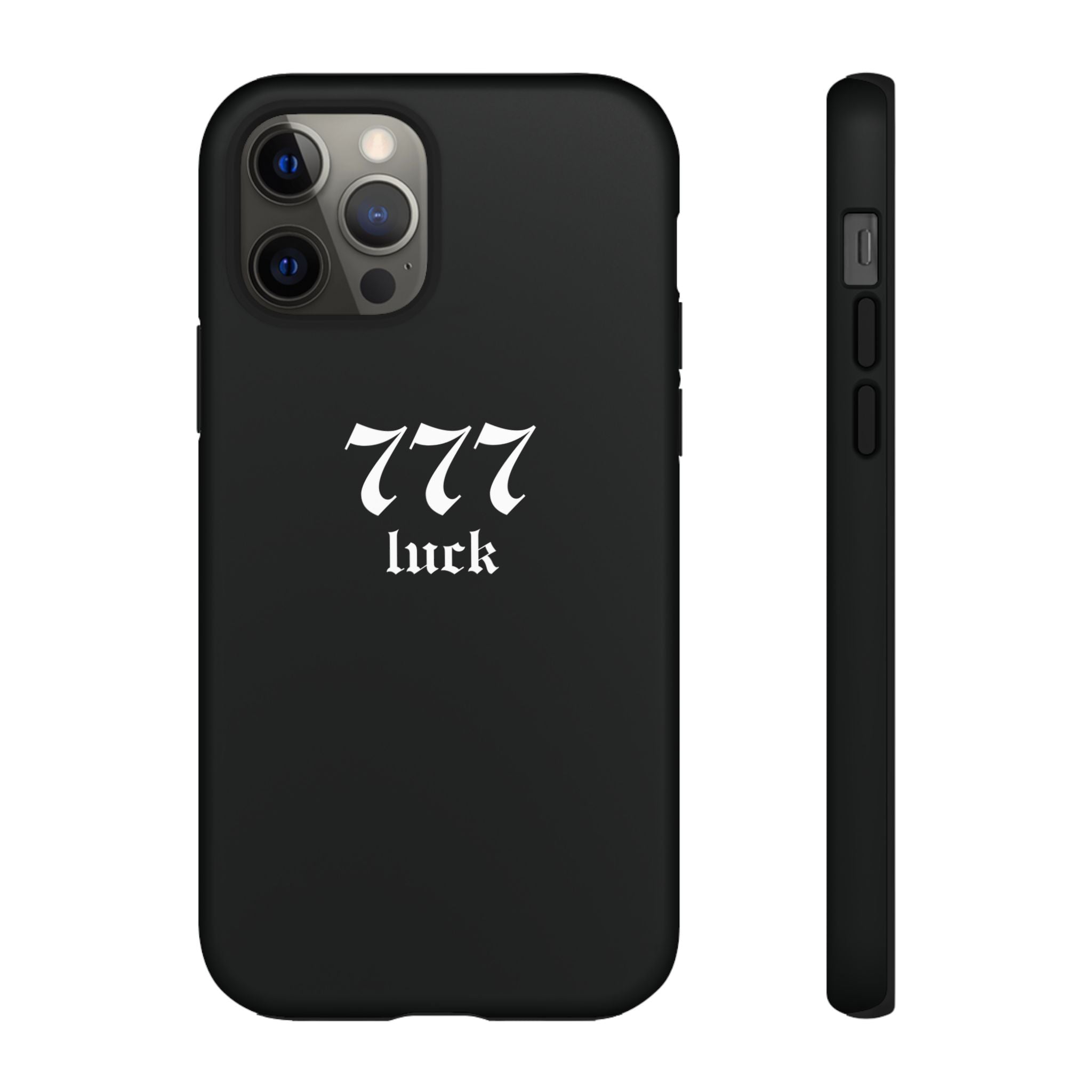 777 Luck Tough Phone Case — Minimal Black Protective Cover