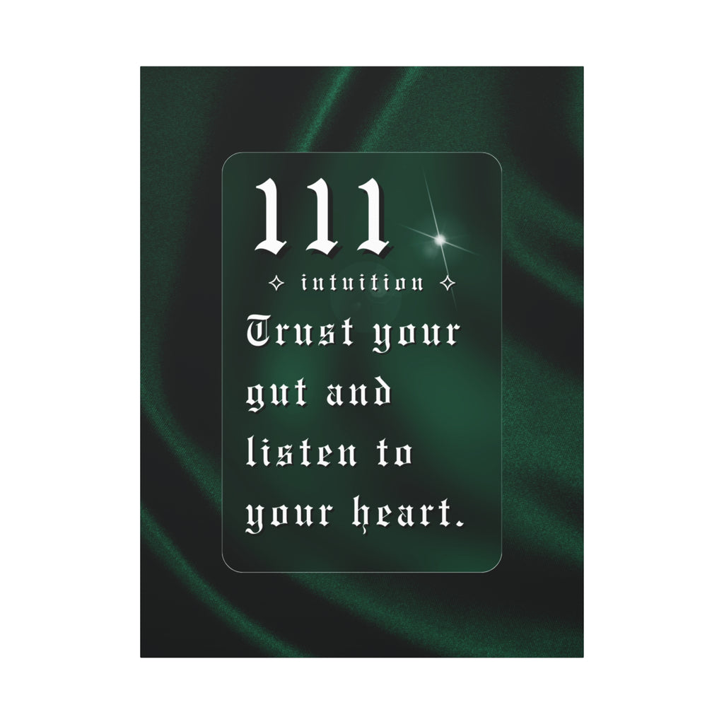 111 Intuition Canvas Print — "Trust Your Gut and Listen to Your Heart"