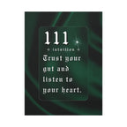 111 Intuition Canvas Print — "Trust Your Gut and Listen to Your Heart"
